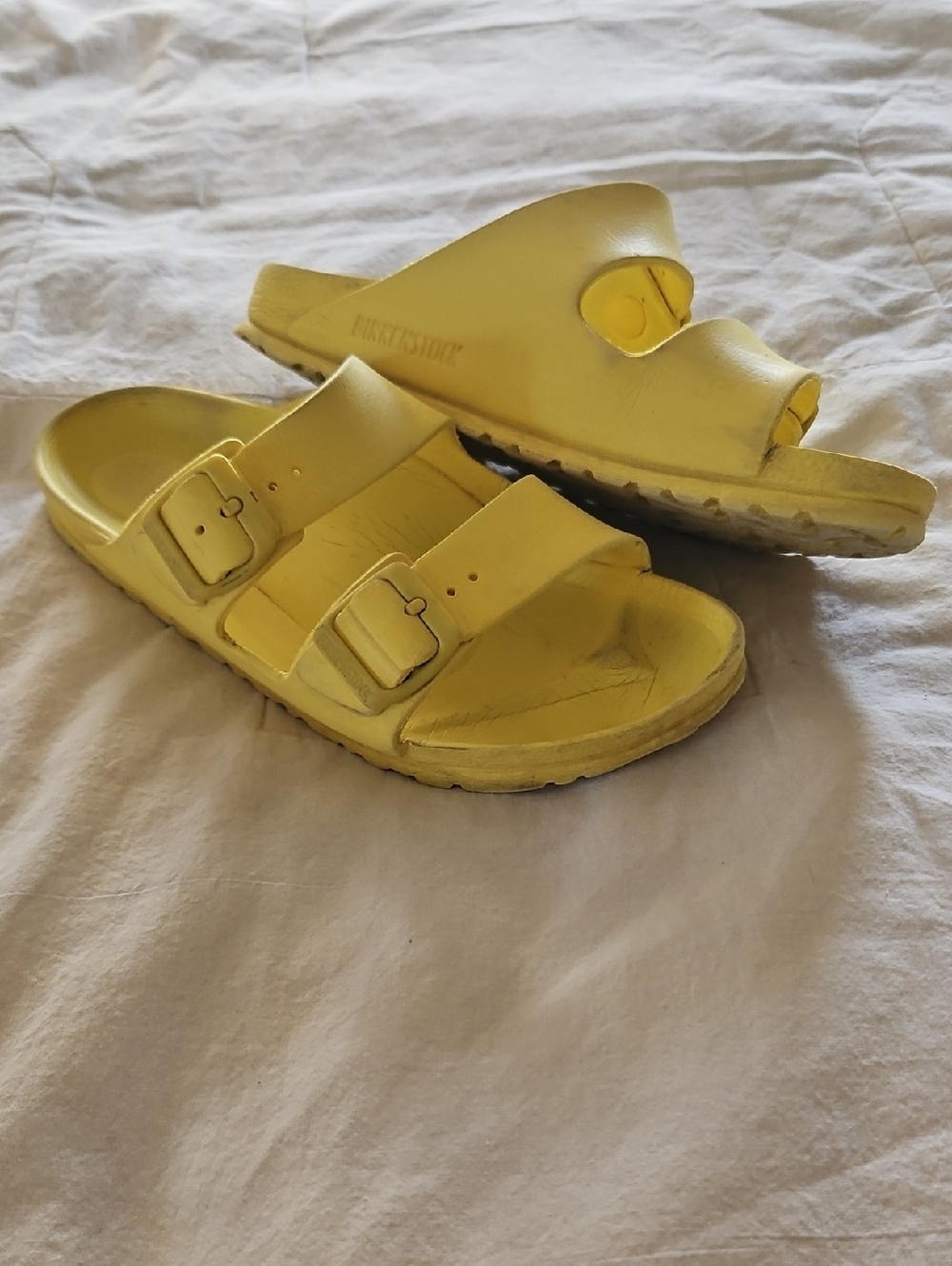 Birkenstock 36 Size 6 Yellow Two-Buckle EVA Sandals